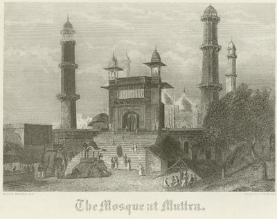Meczet w Muttra autorstwa William Daniell