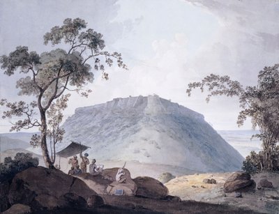 Południowo-wschodni widok Bijaigarh, Uttar Pradesh, ok. 1930 r. 1790 autorstwa William Daniell