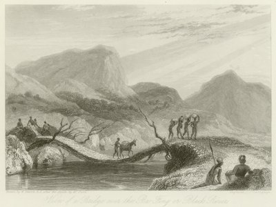 Widok na most nad Ba-Fing autorstwa William Daniell