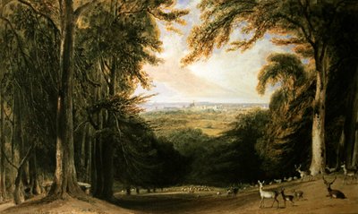 Zalesiony krajobraz, Windsor autorstwa William Daniell