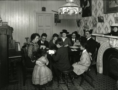 Komitet Ewangelizacyjny, Studium Biblijne w domu pani Vitello, 359 E. 49th Street, prowadzone przez pannę Jones. 30 marca 1916 r. autorstwa William Davis Hassler