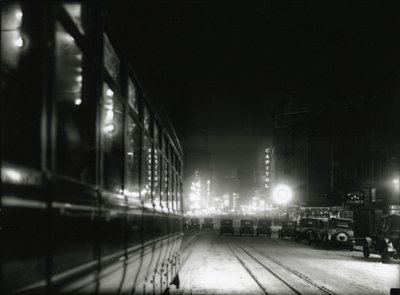 Nocny widok w pobliżu Times Square, ok. 1919-20 r. autorstwa William Davis Hassler