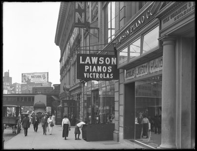Znak dla Lawson Pianos, 372 E. 149th Street, Nowy Jork, 2 sierpnia 1916 autorstwa William Davis Hassler