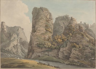 Pojedyncza skała w Dove-Dale o nazwie Pickerell autorstwa William Day