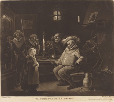 Konstabl Nocy autorstwa William Dickinson after Egbert van Heemskerck