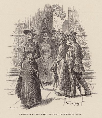 Brama Akademii Królewskiej, Burlington House (rycina) autorstwa William Douglas Almond