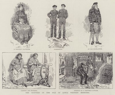 Crofters z Isle of Lewis, Zachodnie Hebrydy autorstwa William Douglas Almond