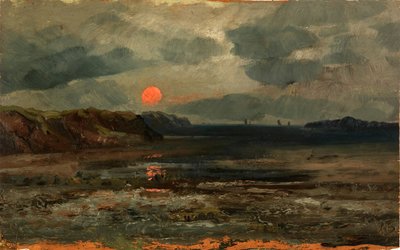 Wschód słońca nad wodami rybackimi -- Maine, ca. 1880. autorstwa William E. Norton