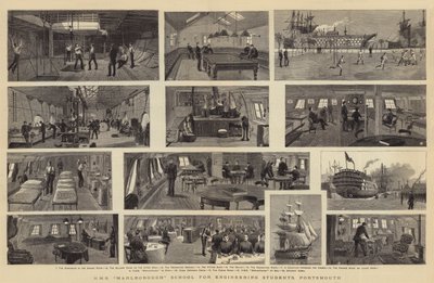 HMS Marlborough School for Engineering Students, Portsmouth autorstwa William Edward Atkins