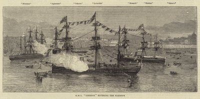 HMY Osborne wchodzący do portu autorstwa William Edward Atkins