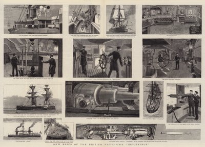 Nowe okręty marynarki brytyjskiej, HMS Inflexible autorstwa William Edward Atkins