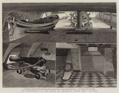 Rocznica śmierci Nelsona na pokładzie HMS Victory autorstwa William Edward Atkins