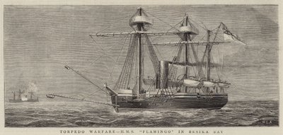Torpedo Warfare, HMS Flamingo w zatoce Besika autorstwa William Edward Atkins