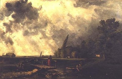 Scena nad brzegiem Medway - Burzowy dzień autorstwa William Edward Dighton