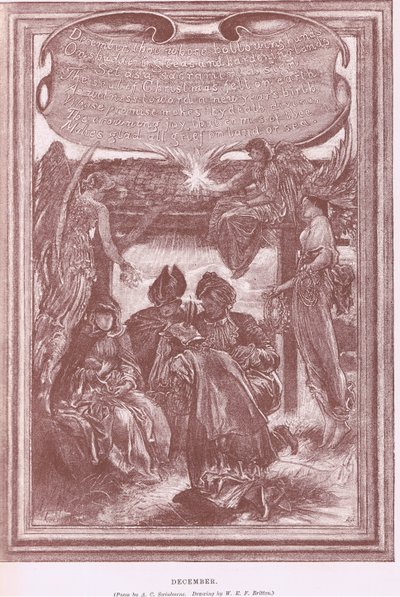 Grudzień, z The Magazine of Art 1893, Cassell and Company autorstwa William Edward Frank Britten