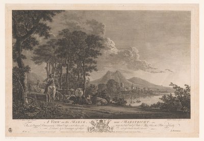 Widok na Maas w pobliżu Maastricht Widok na Maese koło Maestricht (tytuł na obiekcie) Główne obrazy Anglii (tytuł serii) The Most Capital Paintings in England (tytuł serii) autorstwa William Elliot