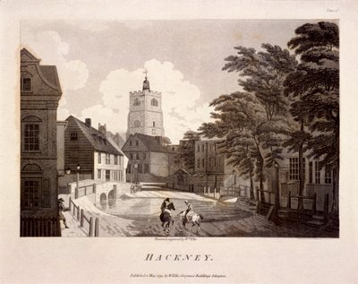 Widok ogólny Hackney, Londyn, 1791 autorstwa William Ellis