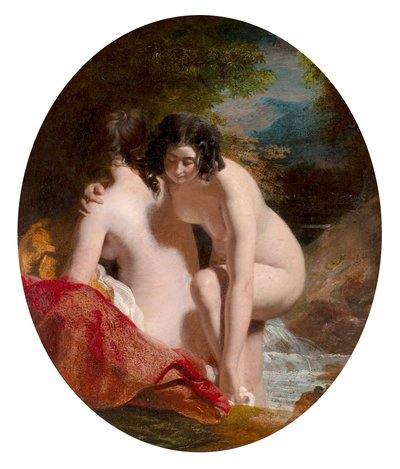 Kąpiące się kobiety (olej na panelu) autorstwa William Etty