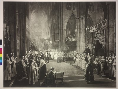 Ceremonia 50. rocznicy objęcia tronu przez królową Wiktorię w Opactwie Westminsterskim 21.6.1887 r. autorstwa William Ewart Lockhart