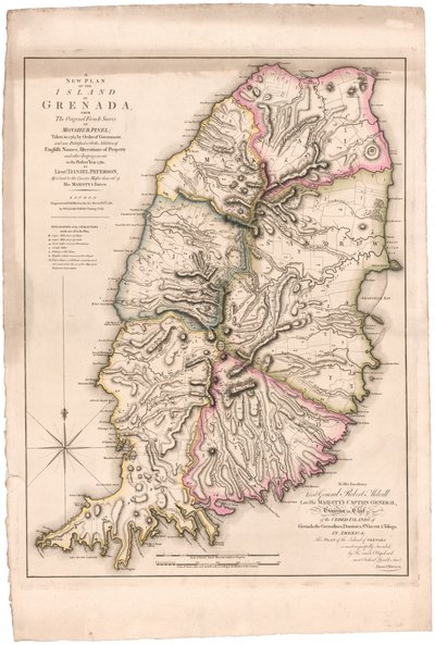 Nowy plan wyspy Grenada autorstwa Patersona autorstwa William Faden