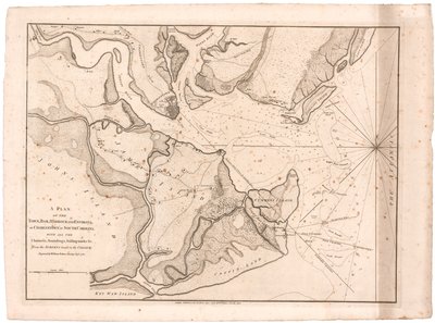 Plan Charlestown, SC autorstwa Fadena autorstwa William Faden