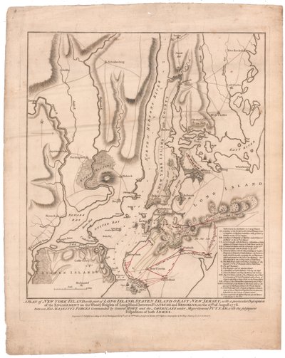 Plan wyspy Nowy Jork autorstwa William Faden