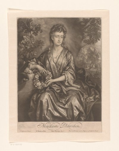 Portret van Sarah Chicheley Pani Plowden (tytuł na obiekcie) autorstwa William Faithorne (I)