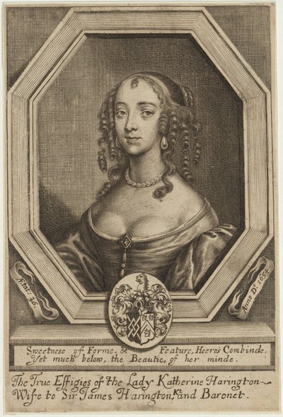 Lady Katherine Harrington autorstwa William Faithorne