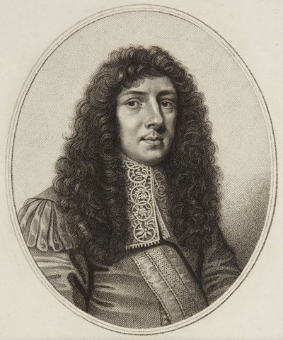 Portret Johna Aubreya autorstwa William Faithorne
