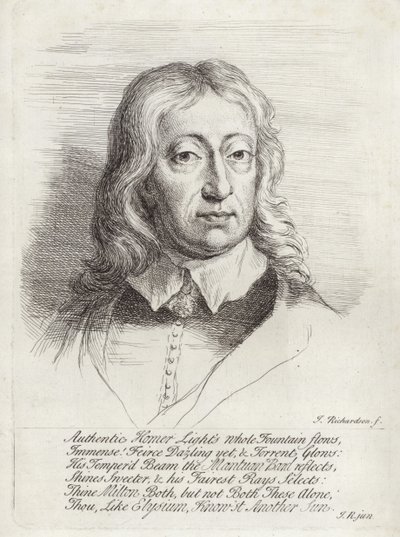 Portret Johna Miltona autorstwa William Faithorne