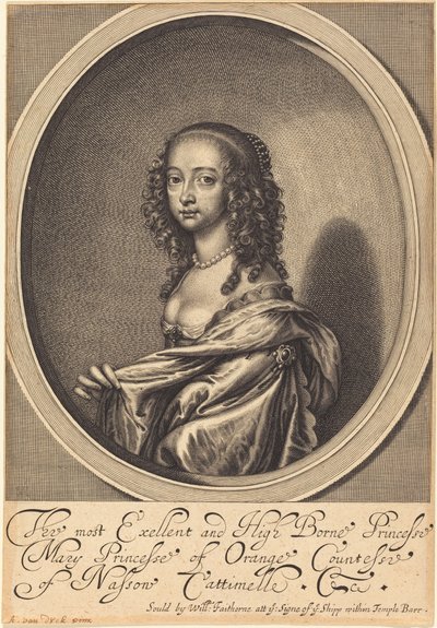 Maryja, Księżniczka Orange autorstwa William Faithorne after Sir Anthony van Dyck