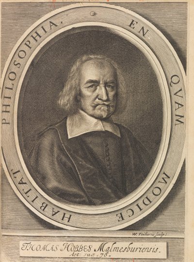 Portret Thomasa Hobbesa 1588-1679, 1642. autorstwa William Faithorne the Elder