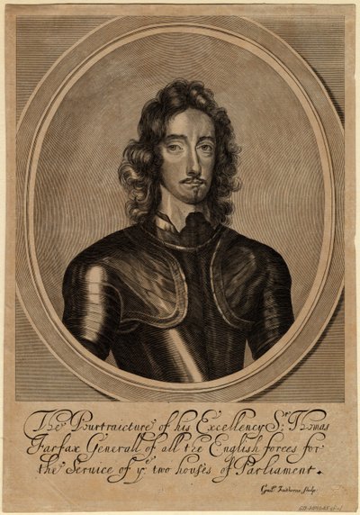 Thomas Fairfax, 3. Lord Fairfax z Cameron, 1645 r autorstwa William Faithorne the Elder