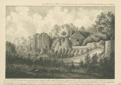 Zamknięcie katedry w Lichfield – „Dr Falconer”s House: rysunek piórem i tuszem, 1800 autorstwa William Fernyhough