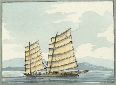Chińska łódź pilotażowa z Makao autorstwa William Ffarington