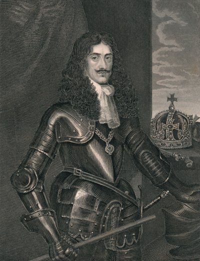 Król Karol II, połowa XIX wieku. autorstwa William Finden