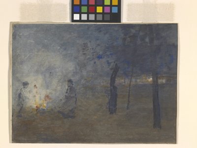 Płonące liście (akwarela na papierze) autorstwa William Forsyth