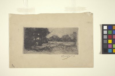 Krajobraz (akwaforta) autorstwa William Forsyth