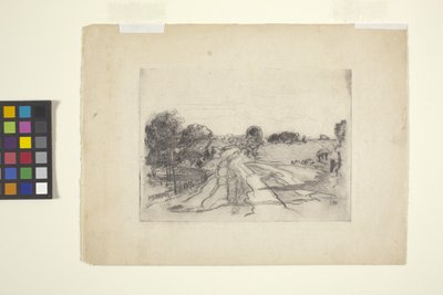 Krajobraz ze strumieniem (akwaforta) autorstwa William Forsyth