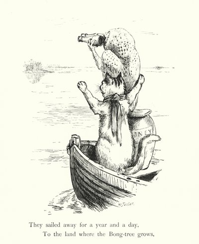 Sowa i kotka (grawerunek) autorstwa William Foster