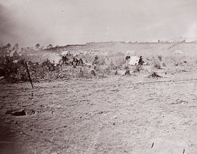 Daleki widok na Fort Brady, ca. 1865. autorstwa William Frank Browne