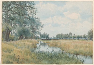 Krajobraz rzeczny w pobliżu St. Ives, Huntingdonshire autorstwa William Fraser Garden