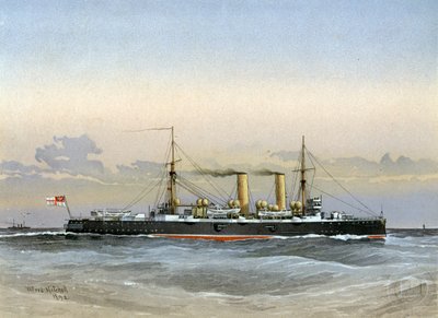 HMS Blenheim, krążownik pierwszej klasy Royal Navy, 1892 autorstwa William Frederick Mitchell