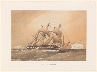 HMS "Challenger autorstwa William Frederick Mitchell