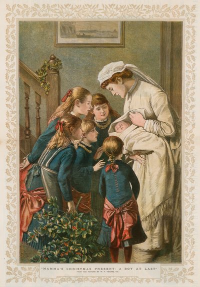 Świąteczny prezent dla mamy: nareszcie chłopiec autorstwa William Frederick Yeames