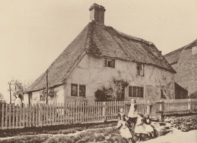 W Burwash, Sussex (zdjęcie czarno-białe) autorstwa William Galsworthy Davie