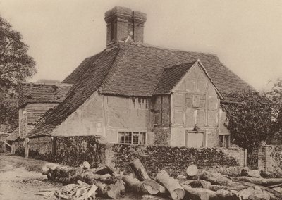 W Easebourne, niedaleko Midhurst, West Sussex (zdjęcie czarno-białe) autorstwa William Galsworthy Davie