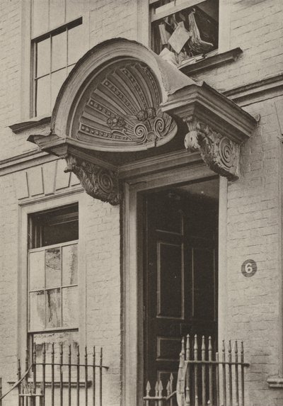 Drzwi, Bristol (zdjęcie czarno-białe) autorstwa William Galsworthy Davie