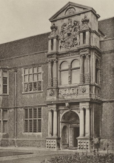 Doorway, The North Wing, Cobham Hall, Kent (zdjęcie czarno-białe) autorstwa William Galsworthy Davie