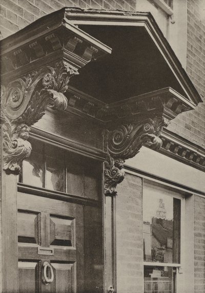 Drzwi, Uxbridge, Middlesex (zdjęcie czarno-białe) autorstwa William Galsworthy Davie